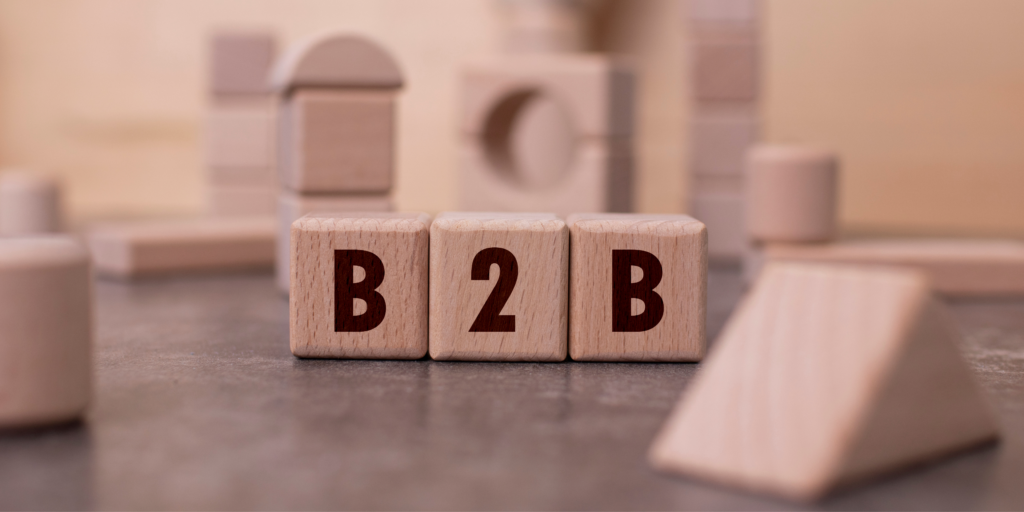 B2B in letters